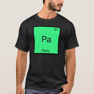 Pa - Camiseta do Símbolo do Elemento Químico Engra