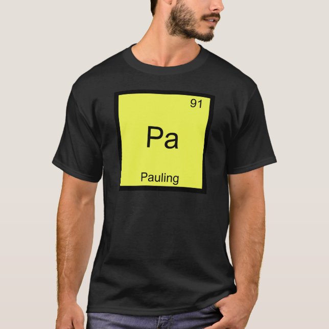 Pa - Camiseta Engraçada Símbolo Elemento Químico P (Frente)