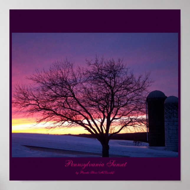 Pa Farm Sunset Poster (Frente)