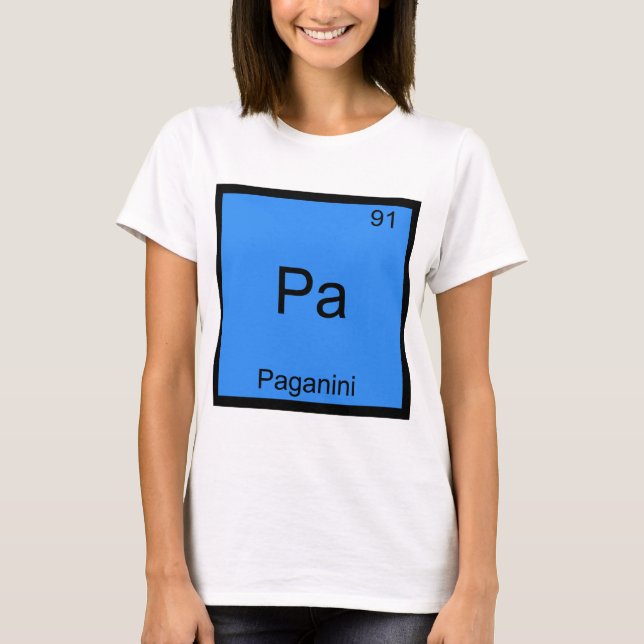 Pa - Paganini Camiseta de Símbolo de Elemento de Q (Frente)