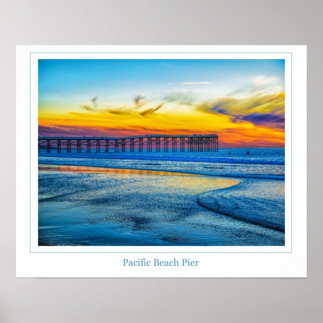 Pacific Beach Pier Poster (Frente)