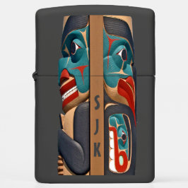 Pacífico Noroeste Totem Design Zippo Lighter