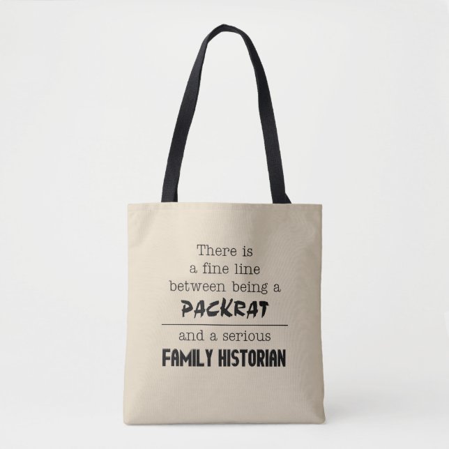 Packrat vs Família Historiadora Tote Bag (Frente)