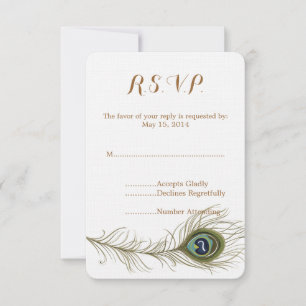 Pacock Feather Wedding RSVP