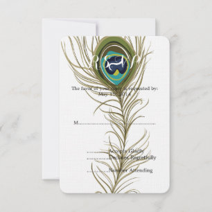 Pacock Feather Wedding RSVP