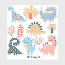 pacote adesivo cartoon dinos