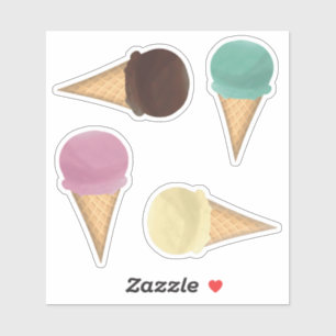 pacote adesivo do sorvete