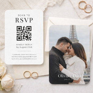 Pacote de 100 Cartões de Site de Casamento com QR 