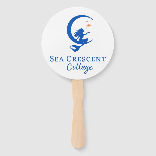 Pacote de 10 leques Sea Crescent Cottage (Verso)