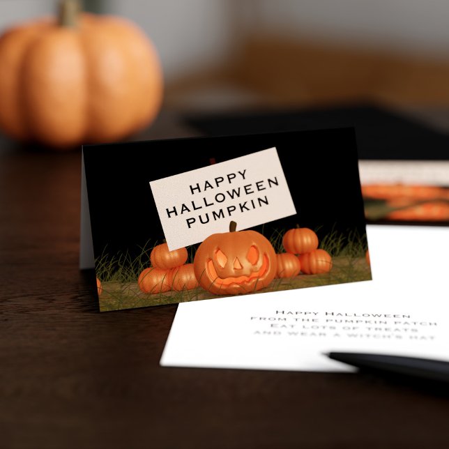 Pacote de 25 Pequenos Cartões de Halloween da Abób (Cute little Halloween classroom cards for your little pumpkins)