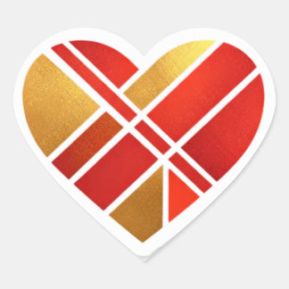 Pacote de Adesivos de Corações de Amor Geométricos