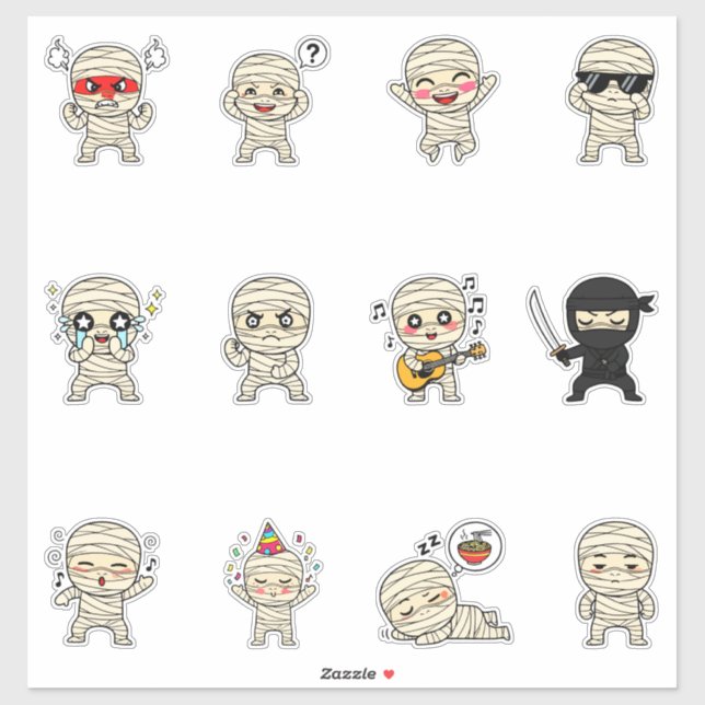 Pacote de Adesivos de Emoji de Mamãe Fofa (Folha)