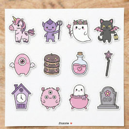 Pacote de Adesivos de Hanturas Pastel Místicas