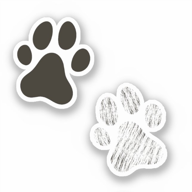 Pacote de Adesivos de Pegada de Pata de Cachorro (Frente)