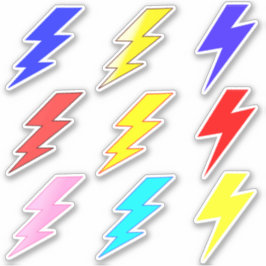 Pacote de adesivos de raio colorido