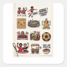 Pacote de Adesivos do Dia de Jogo de Futebol Egípc