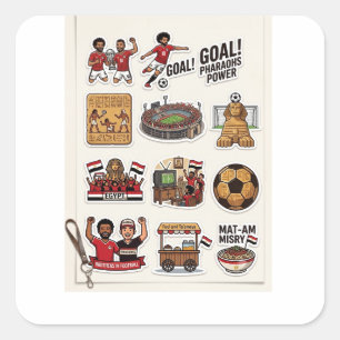 Pacote de Adesivos do Dia de Jogo de Futebol Egípc