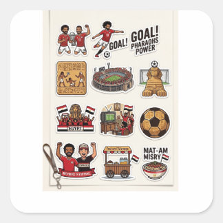 Pacote de Adesivos do Dia de Jogo de Futebol Egípc