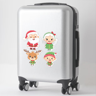 Pacote de Adesivos do Papai Noel e Amigos Papai