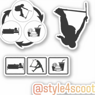 Pacote de adesivos do patinete de estilo livre 4