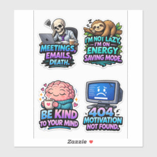 Pacote de adesivos engraçados para sobreviver no e