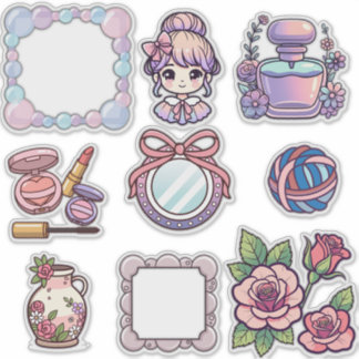 Pacote de Adesivos Estéticos Fofos Kawaii – Moldur