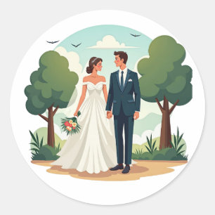 Pacote de Adesivos Felicidade Nupcial