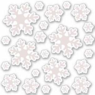 Pacote de Adesivos Floco de Neve Inverno Natal