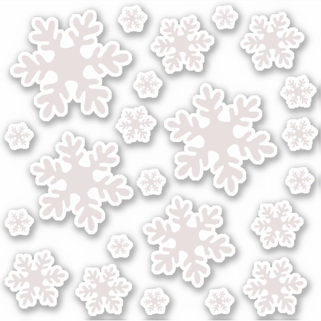 Pacote de Adesivos Floco de Neve Inverno Natal (Frente)