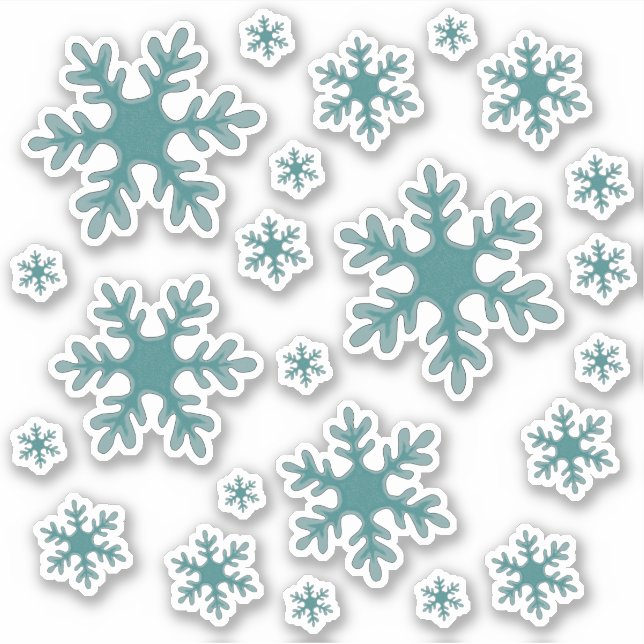 Pacote de Adesivos Floco de Neve Natal Férias (Frente)