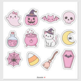 Pacote de Adesivos Kawaii Pastel de Magia de Hallo