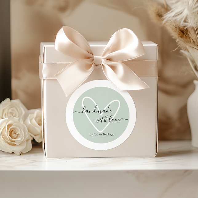 Pacote De Adesivos Personalizado De Mint Leve (Light Mint Custom Thank You Sticker Packaging)