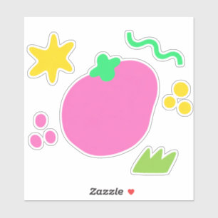 pacote de adesivos retrô kawaii