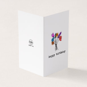 Pacote de Cartão Floral de Aniversário Feliz