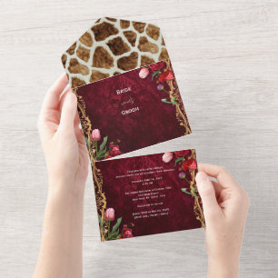 Pacote de Convite para Casamento de Matte de Luxo