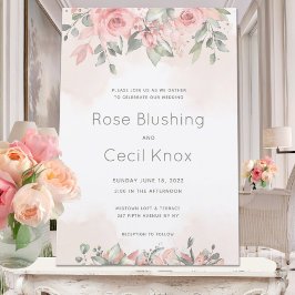 Pacote de Convite para Casamento de Rosas Blushing