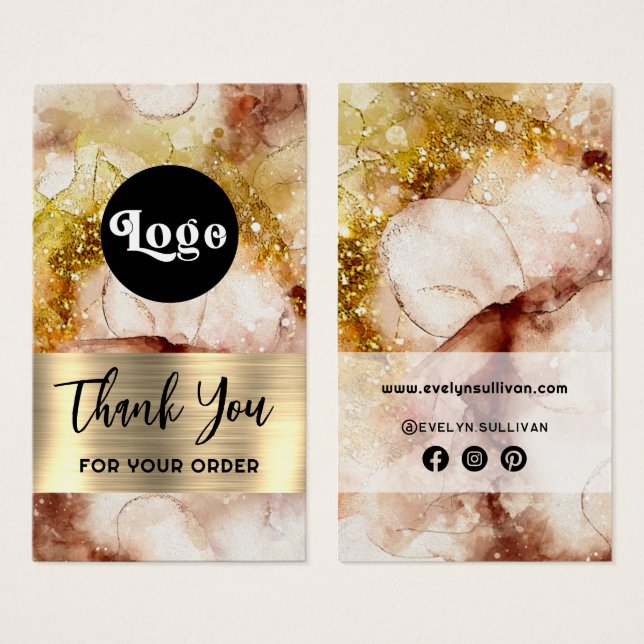 Pacote de cor d'água dourada castanha (Frente & Verso)