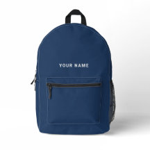 Pacote de fundo com nome personalizado azul-marinh
