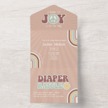 Pacote de Joy Peace Muted Pink Fralda Raffle