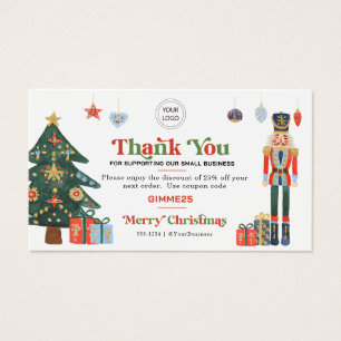 Pacote de Natal de logotipo personalizado Obrigado