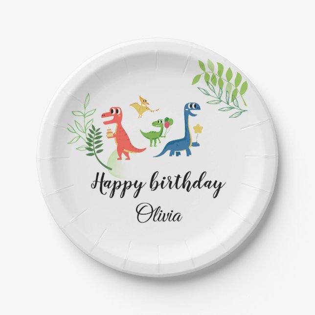 Pacote de pratos de papel para aniversário (Frente)