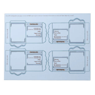 Pacote de Sementes bloco de notas DIY azul claro