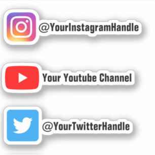 Pacote do adesivo do nome de usuário de mídia soci