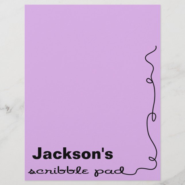 Pad de Escrivação Roxo Personalizado (Frente)