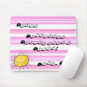 Pad de Rato Sol Feliz, Greve Branca Rosa! Mousepad