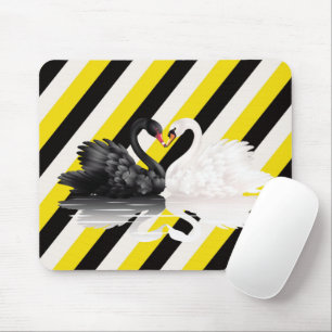 Pad do mouse preto de faixa amarela! Mousepad