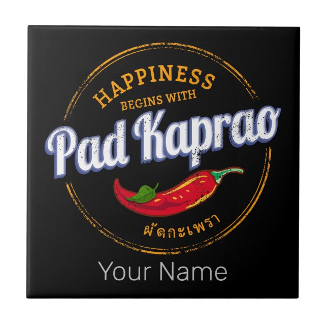 Pad Kaprao Chili Street Comida Vintage Tailândia (Frente)