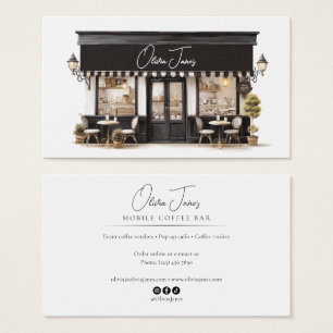 Padaria Café Chic Preto e Branco de Paris