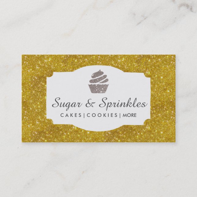 Padaria & cartões de visitas Dourados do brilho da (Frente)