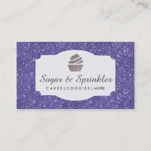 Padaria & cartões de visitas roxos de